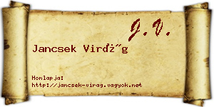 Jancsek Virág névjegykártya