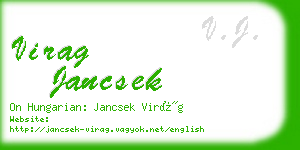 virag jancsek business card